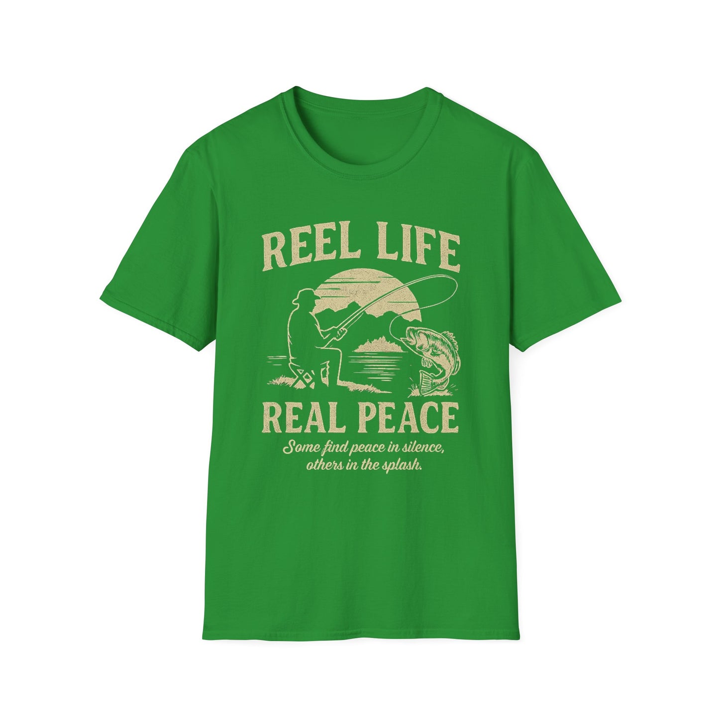 Reel Life, Real Peace – Fishing T-Shirt - Unisex Cotton Tee for Fishing Lovers & Outdoor Adventures