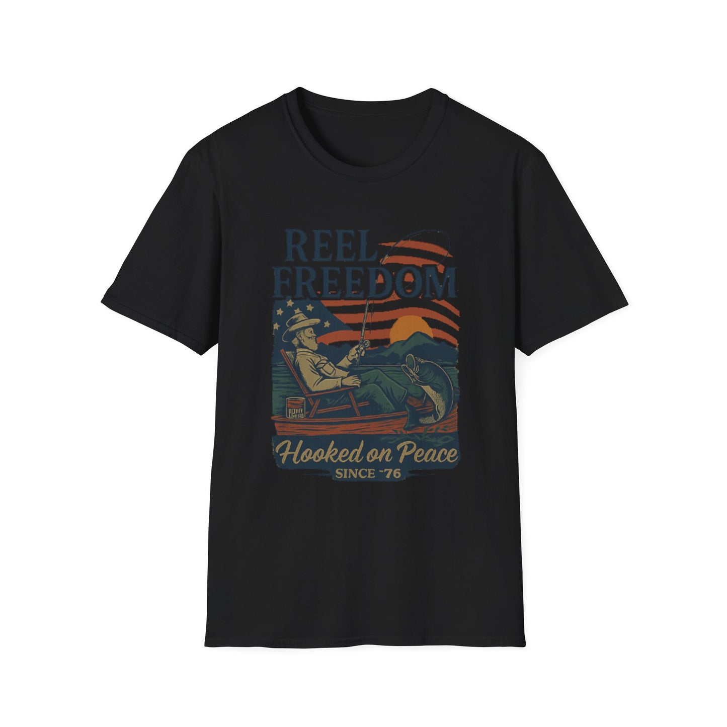 Reel Freedom Fishing Tee – Hooked on Peace