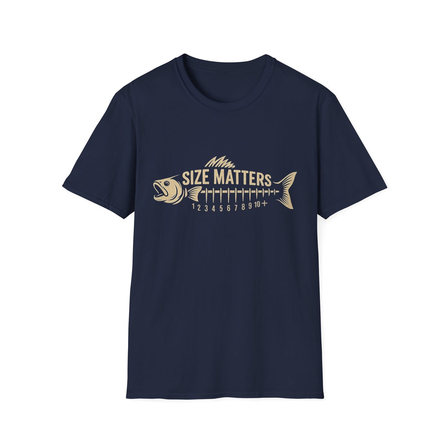 Funny Size Matters Fishing Tee β Unisex Cotton Shirt for Anglers, Great Gift Idea
