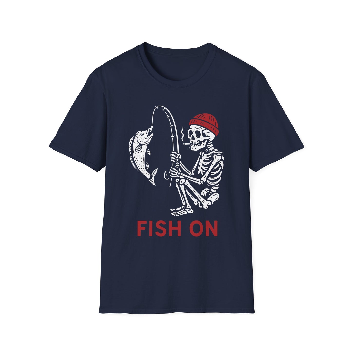 Skeleton Fishing Halloween Shirt β Spooky Fisherman Tee for Men, Outdoor Apparel, Angler Gift