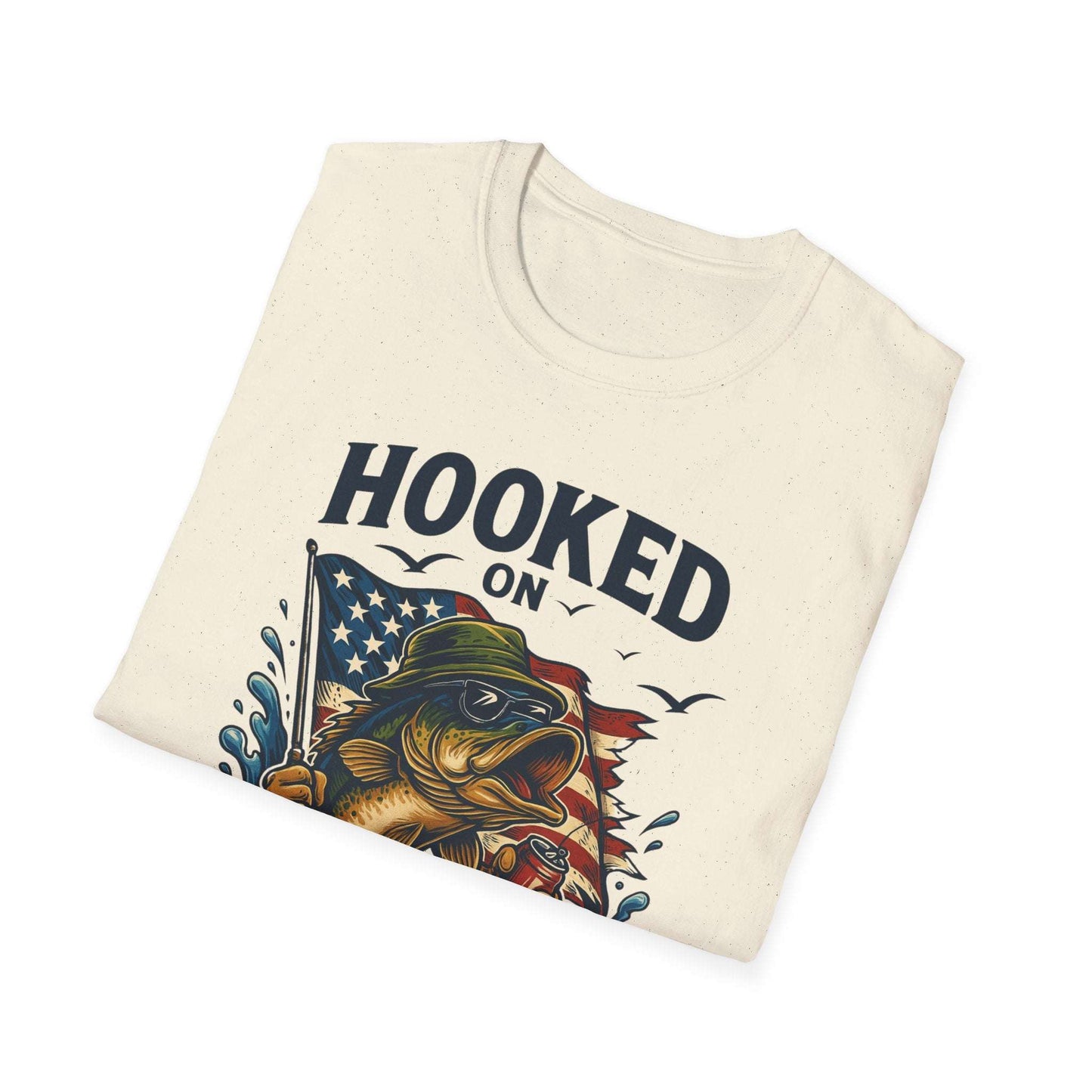 Fishing Freedom T-Shirt β Hooked on Freedom Patriotic Tee | Outdoor Gift for Anglers