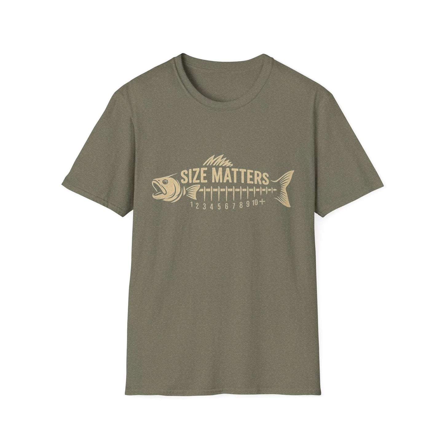 Funny Size Matters Fishing Tee β Unisex Cotton Shirt for Anglers, Great Gift Idea