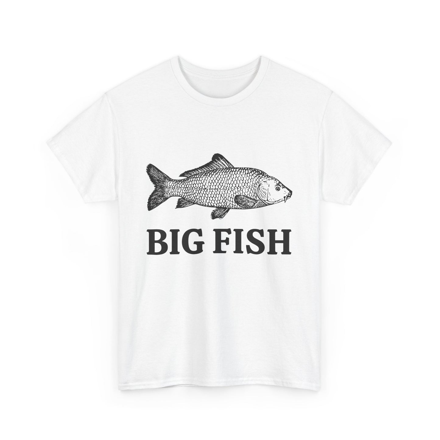 Big Fish Men’s Fishing T-Shirt – Outdoor Cotton Tee for Anglers, Casual Summer Apparel