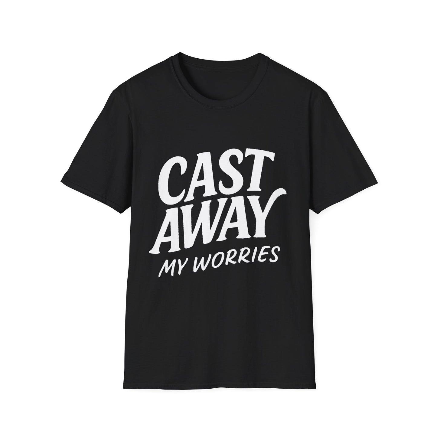 Cast Away My Worries Funny Fishing T-Shirt – Relaxed Fit Angler Tee Gift for Men