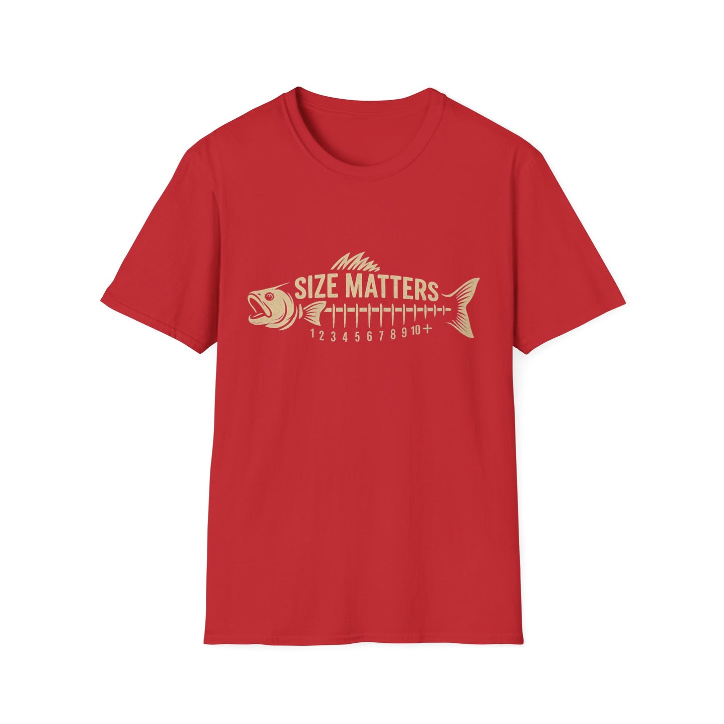 Funny Size Matters Fishing Tee β Unisex Cotton Shirt for Anglers, Great Gift Idea