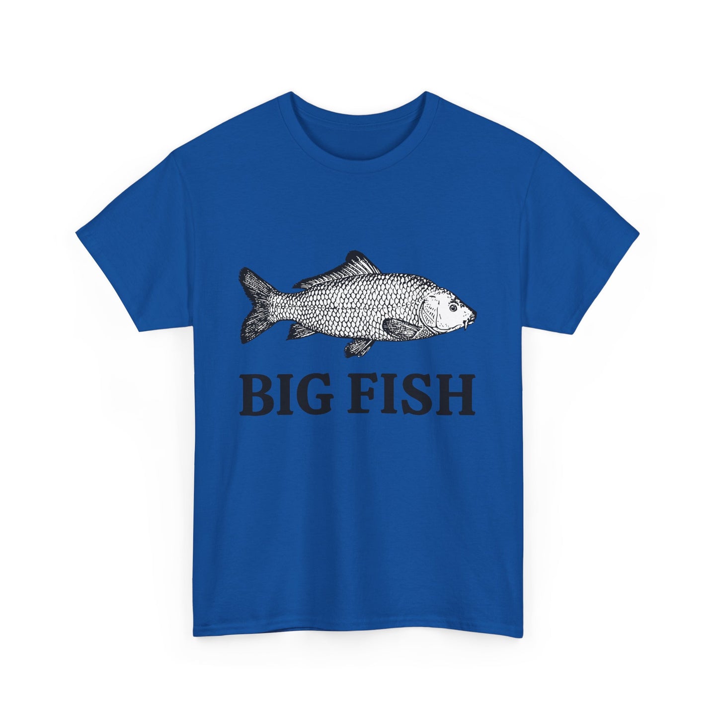 Big Fish Men’s Fishing T-Shirt – Outdoor Cotton Tee for Anglers, Casual Summer Apparel