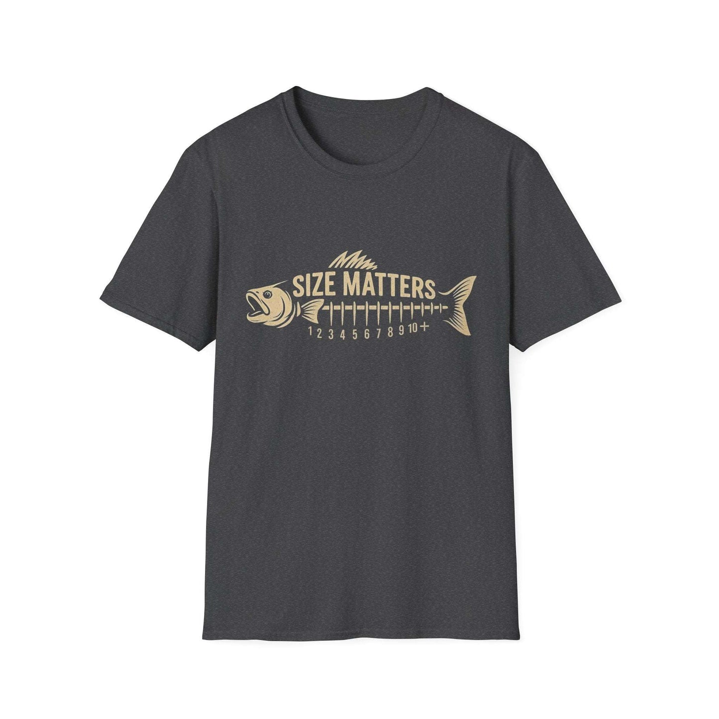 Funny Size Matters Fishing Tee β Unisex Cotton Shirt for Anglers, Great Gift Idea