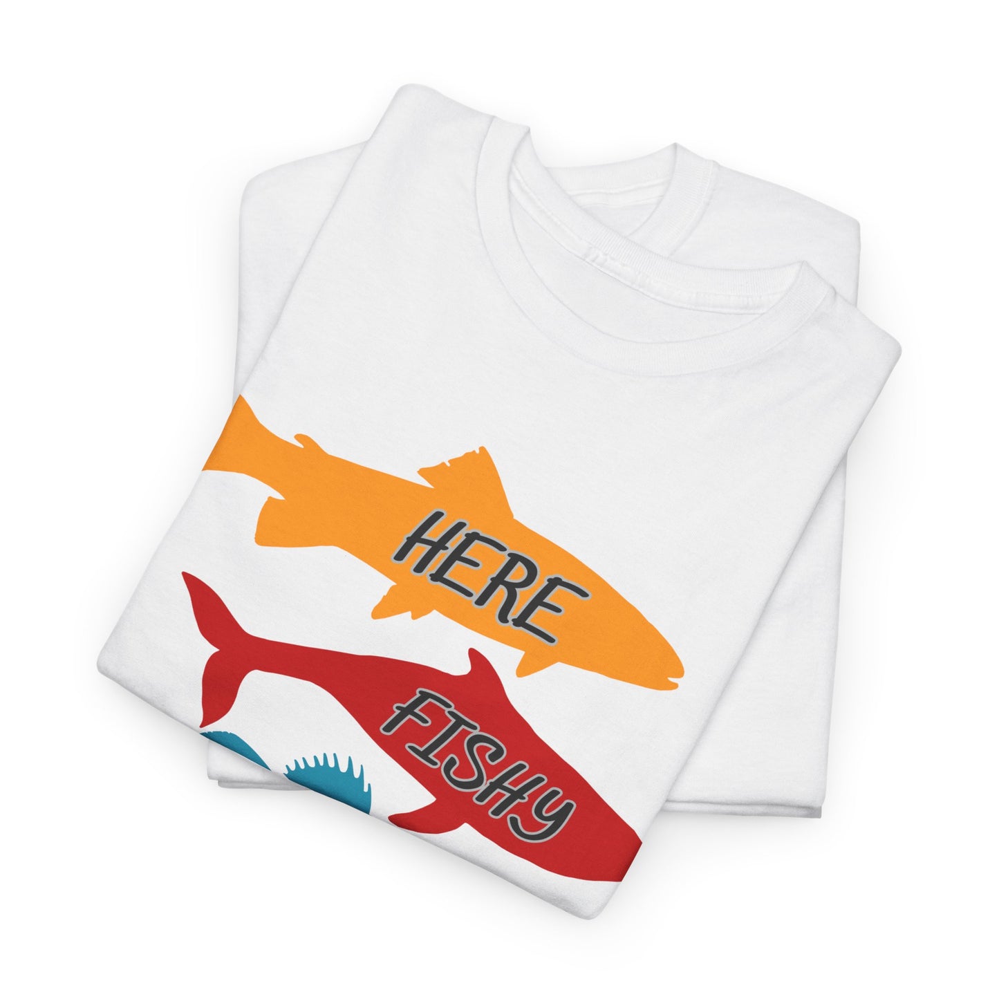 Men's Fishing Fun Heavy Cotton Tee - Perfect Gift for Fishermen, Casual Outdoor Wear, Summer Fishing Apparel