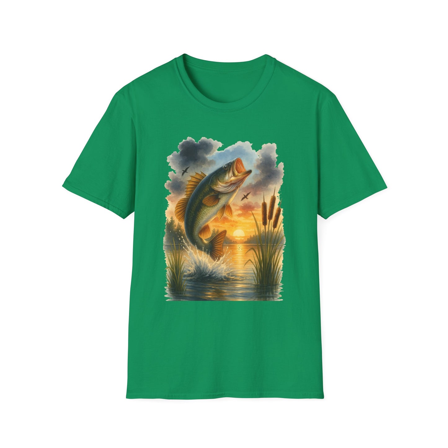 Vintage Sunset Fishing T-Shirt β Unisex Soft Tee for Anglers & Outdoor Lovers