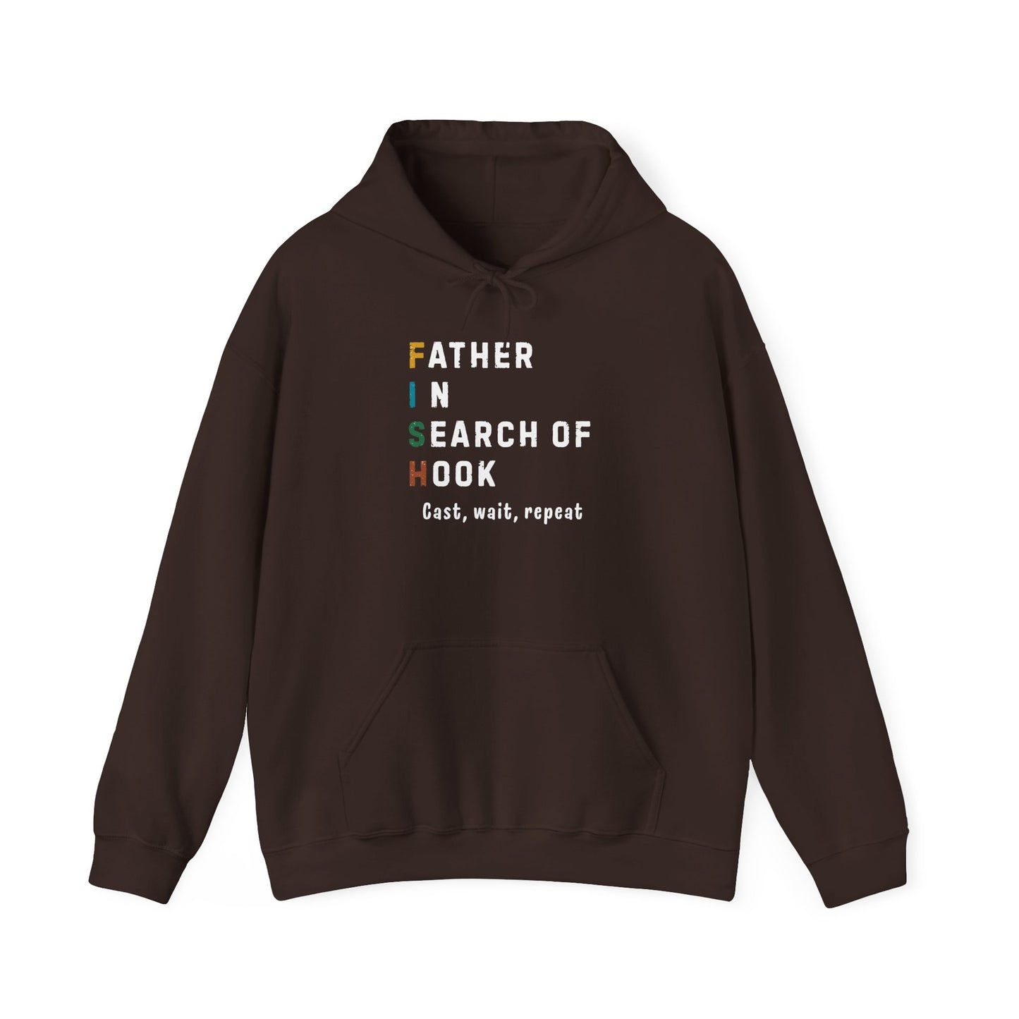 Men’s Fishing Hoodie – Father in Search of Hook,Comfortable Sweatshirt for Outdoor Adventures