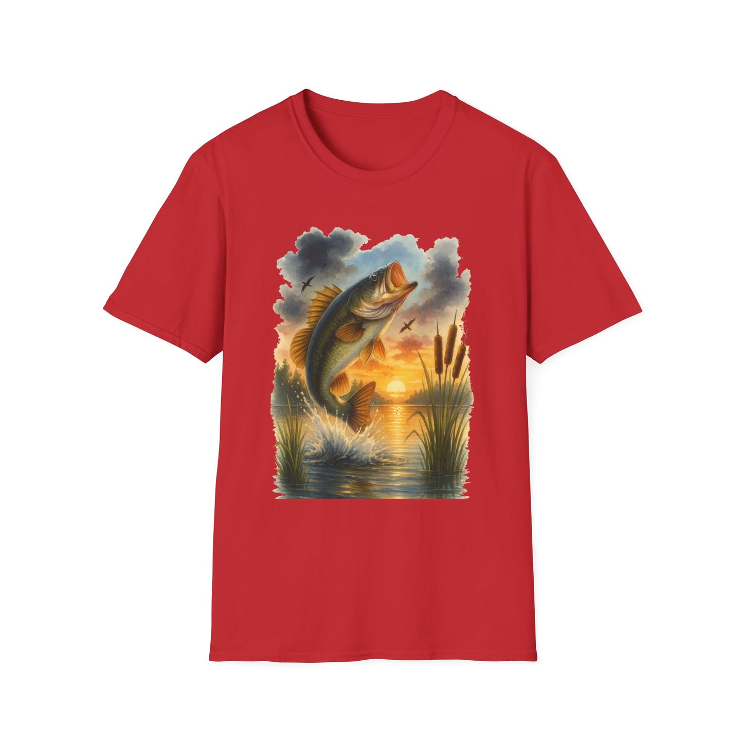 Vintage Sunset Fishing T-Shirt β Unisex Soft Tee for Anglers & Outdoor Lovers