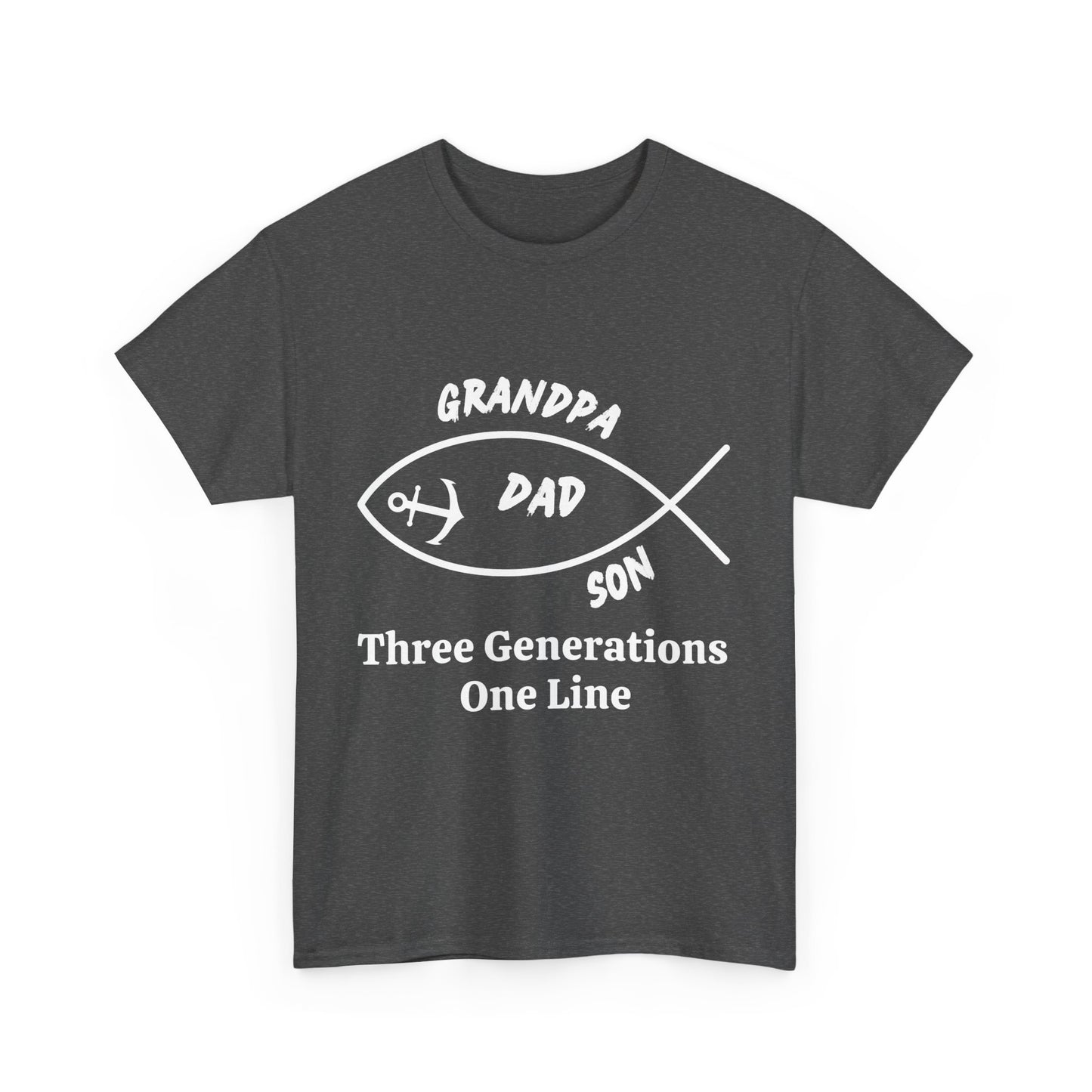 Three Generations T-Shirt – Grandpa, Dad & Son Family Tee, Cotton Shirt for Father’s Day or Family Gifts