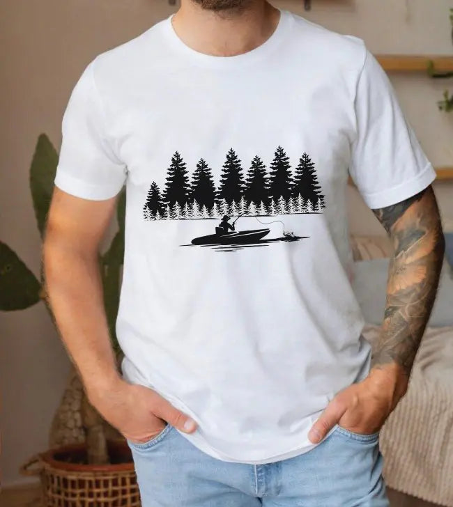 Nature Lover Men's Cotton Tee – Outdoor Adventure Shirt, Camping & Hiking Gift, Eco-Friendly Casual Wear