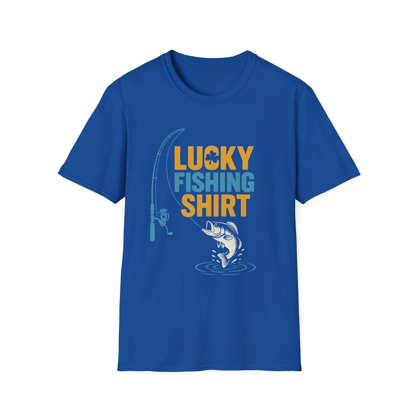 Lucky Fishing T-Shirt – Unisex Soft Tee for Anglers & Fish Lovers – Birthday or Outdoor Gift