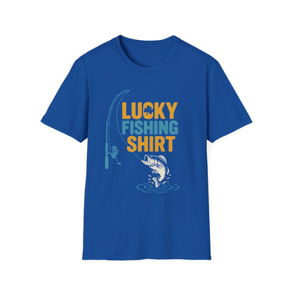 Lucky Fishing T-Shirt – Unisex Soft Tee for Anglers & Fish Lovers – Birthday or Outdoor Gift