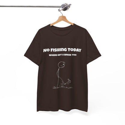 Funny Fishing T-Shirt for Men – “No Fishing Today” | Comfortable Cotton Gift for Dads & Anglers