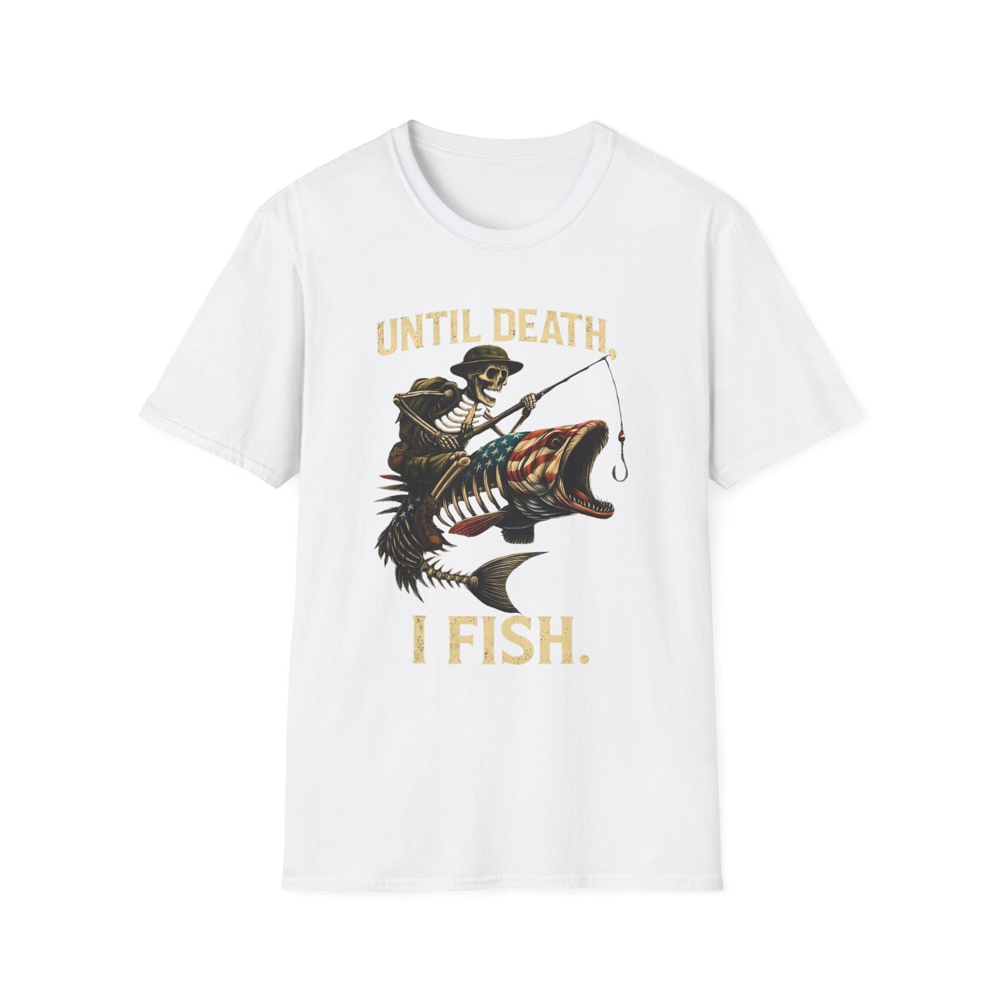 Until Death I Fish – Skeleton Fishing Halloween Shirt for Men, Outdoor Apparel, Fisherman Gift