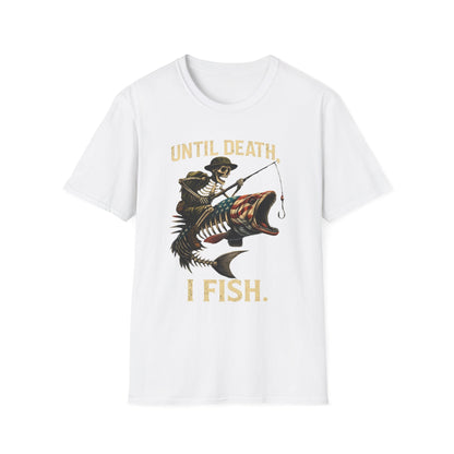 Until Death I Fish – Skeleton Fishing Halloween Shirt for Men, Outdoor Apparel, Fisherman Gift