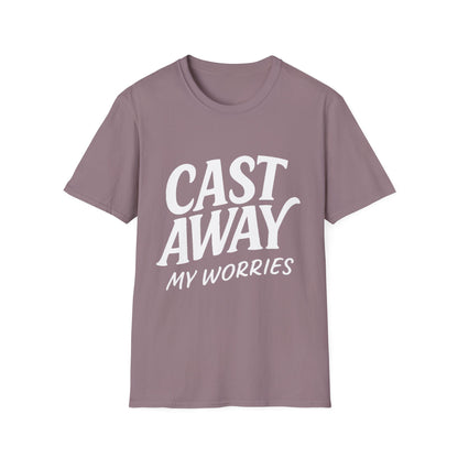 Cast Away My Worries Funny Fishing T-Shirt – Relaxed Fit Angler Tee Gift for Men