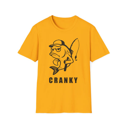 Cranky Fish Graphic T-Shirt – Funny Angry Bass Fishing Tee for Men