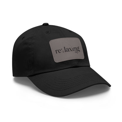Leather Patch Dad Hat – Relaxed Summer Cap for Outdoorsy Dads, Great Gift Idea