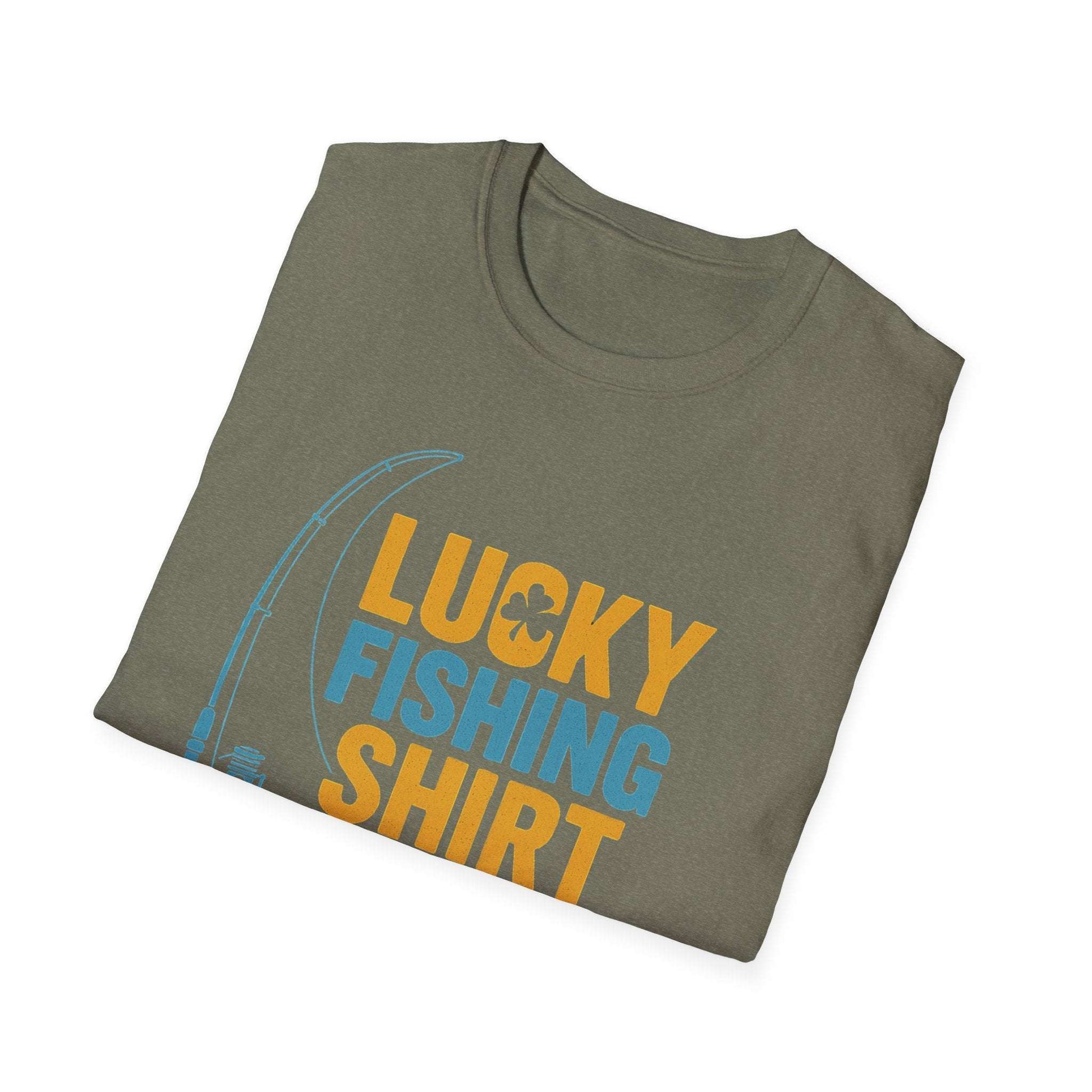 Lucky Fishing T-Shirt – Unisex Soft Tee for Anglers & Fish Lovers – Birthday or Outdoor Gift