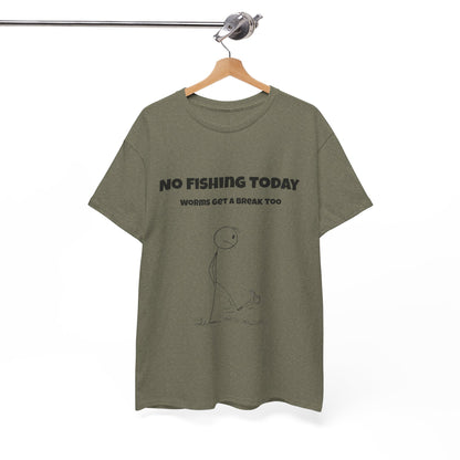 Funny Fishing T-Shirt for Men – “No Fishing Today” | Comfortable Cotton Gift for Dads & Anglers