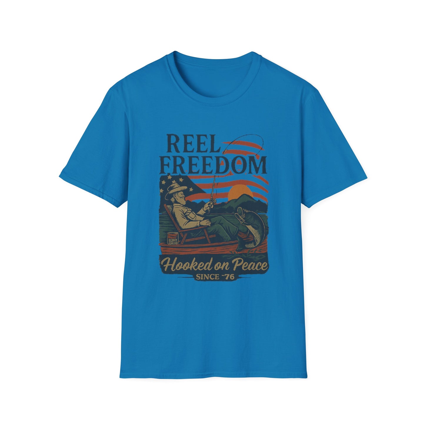 Reel Freedom Fishing Tee – Hooked on Peace