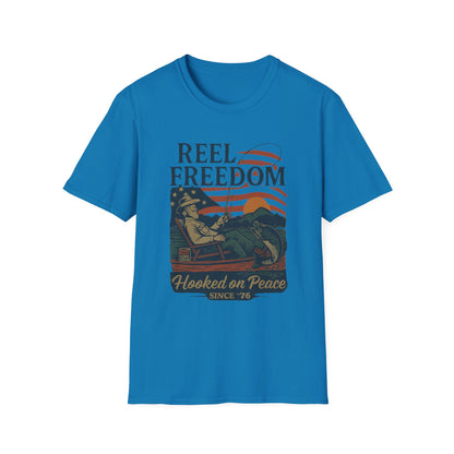 Reel Freedom Fishing Tee – Hooked on Peace