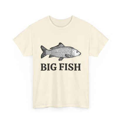 Big Fish Men’s Fishing T-Shirt – Outdoor Cotton Tee for Anglers, Casual Summer Apparel