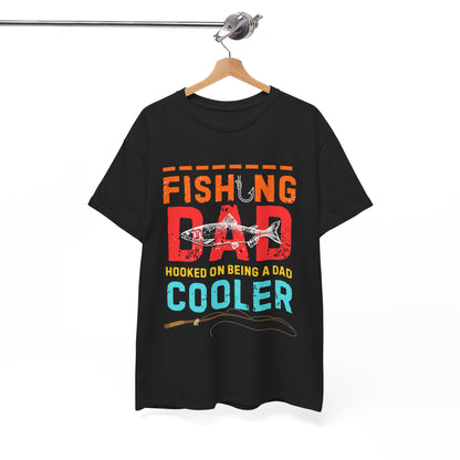 Fishing Dad Heavy Cotton Tee – Comfortable & Funny Shirt for Dads Who Love to Fish