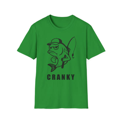 Cranky Fish Graphic T-Shirt – Funny Angry Bass Fishing Tee for Men