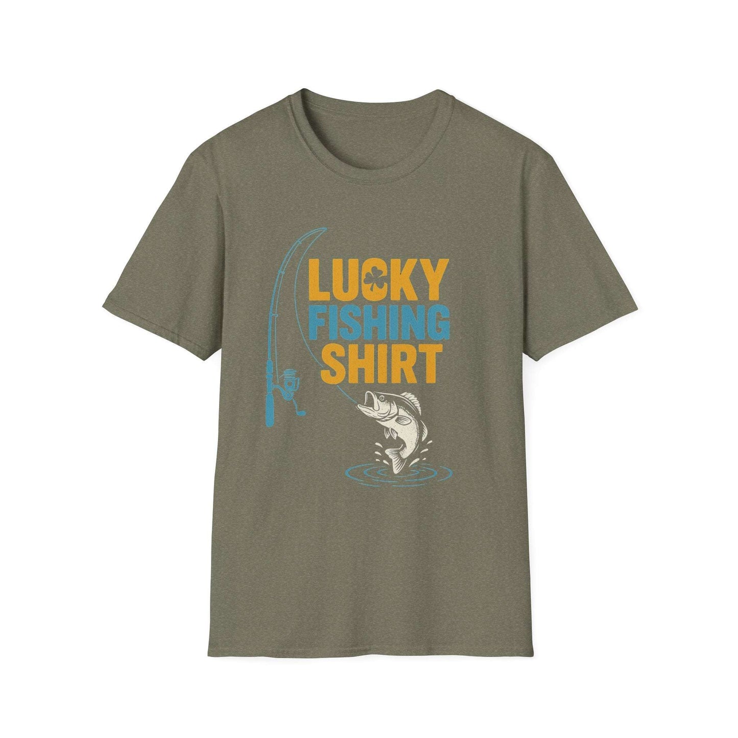 Lucky Fishing T-Shirt – Unisex Soft Tee for Anglers & Fish Lovers – Birthday or Outdoor Gift