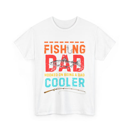 Fishing Dad Heavy Cotton Tee – Comfortable & Funny Shirt for Dads Who Love to Fish
