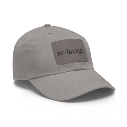 Leather Patch Dad Hat – Relaxed Summer Cap for Outdoorsy Dads, Great Gift Idea