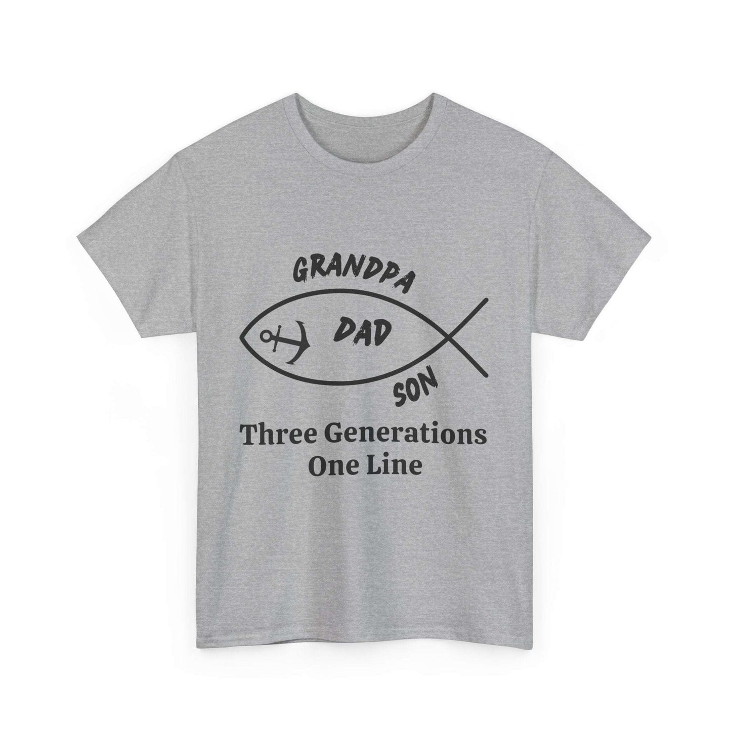 Three Generations T-Shirt – Grandpa, Dad & Son Family Tee, Cotton Shirt for Father’s Day or Family Gifts