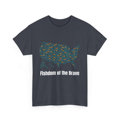 Fishdom of the Brave – Patriotic Fishing T-Shirt for Men | USA Flag Tee Gift