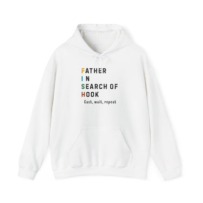 Men’s Fishing Hoodie – Father in Search of Hook,Comfortable Sweatshirt for Outdoor Adventures