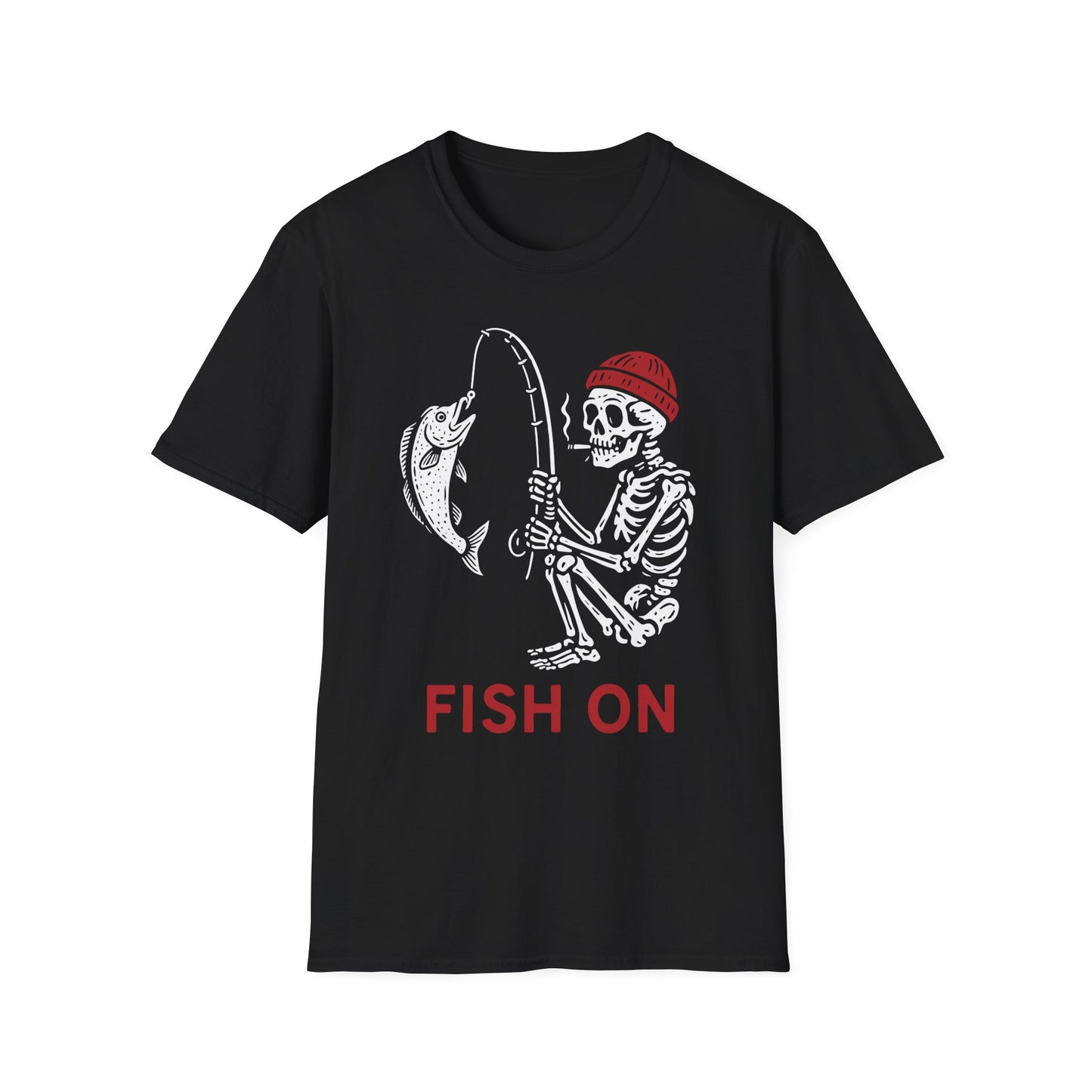 Skeleton Fishing Halloween Shirt – Spooky Fisherman Tee for Men, Outdoor Apparel, Angler Gift