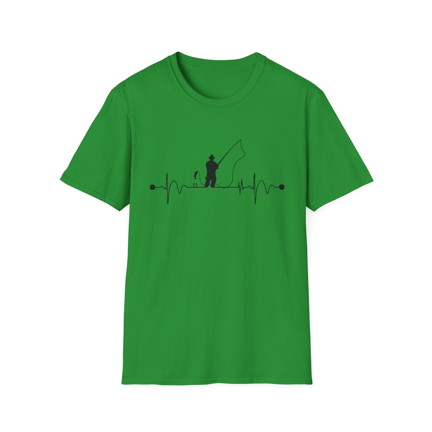 Fishing Heartbeat T-Shirt – Unisex Outdoor Tee & Gift for Nature Lovers or Dad