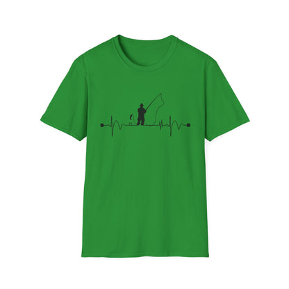 Fishing Heartbeat T-Shirt – Men's Outdoor Tee & Gift for Nature Lovers or Dad