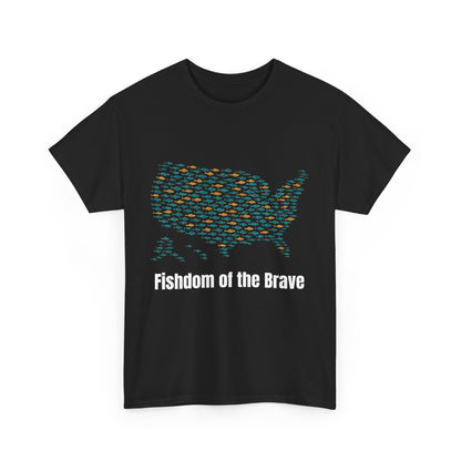 Fishdom of the Brave – Patriotic Fishing T-Shirt for Men | USA Flag Tee Gift