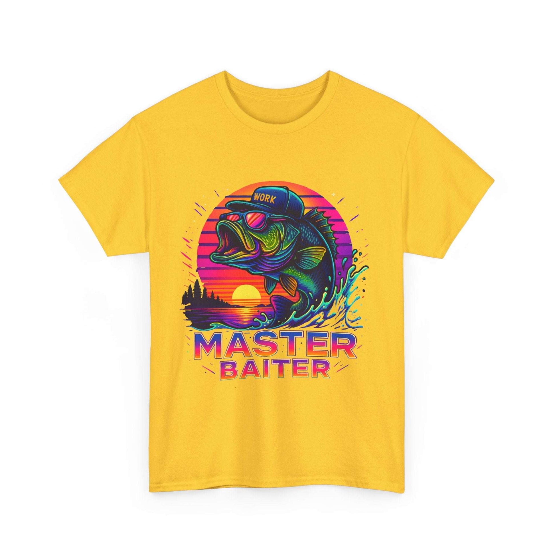 Colorful Master Baiter Tee for Men – Funny Fishing Shirt for Summer