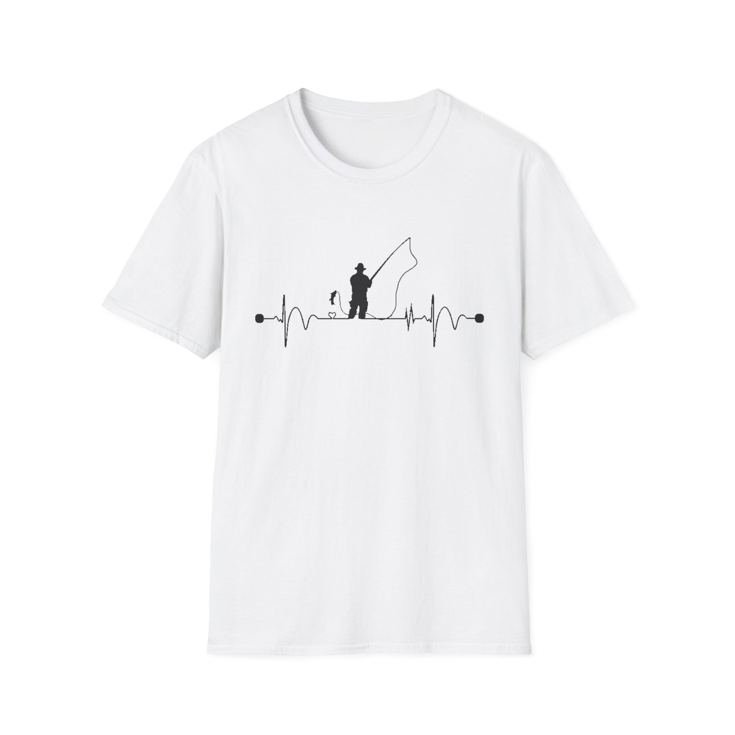 Fishing Heartbeat T-Shirt – Unisex Outdoor Tee & Gift for Nature Lovers or Dad