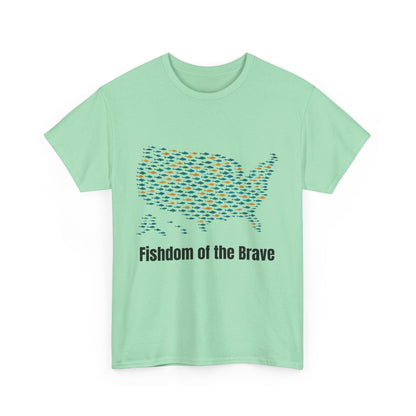 Fishdom of the Brave – Patriotic Fishing T-Shirt for Men | USA Flag Tee Gift