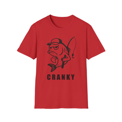 Cranky Fish Graphic T-Shirt – Funny Angry Bass Fishing Tee for Men