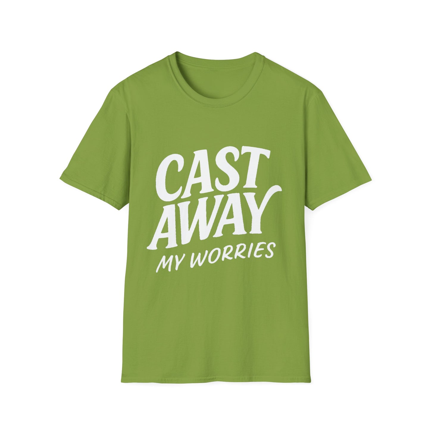 Cast Away My Worries Funny Fishing T-Shirt – Relaxed Fit Angler Tee Gift for Men