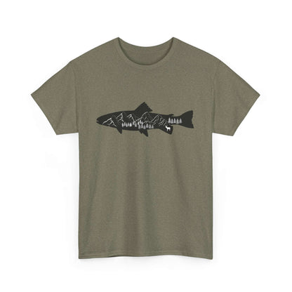 Fishing Shirt for Men – Casual Cotton Tee for Nature and Fishing Enthusiasts