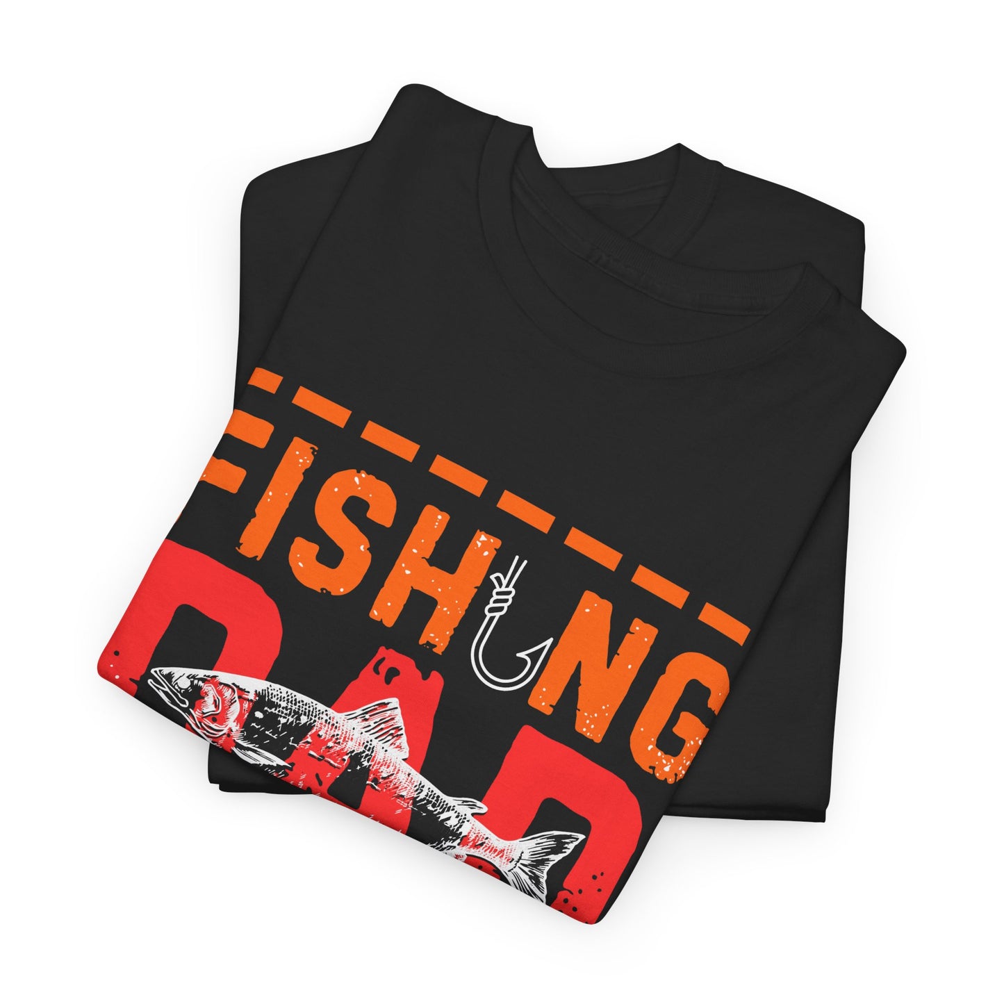 Fishing Dad Heavy Cotton Tee – Comfortable & Funny Shirt for Dads Who Love to Fish