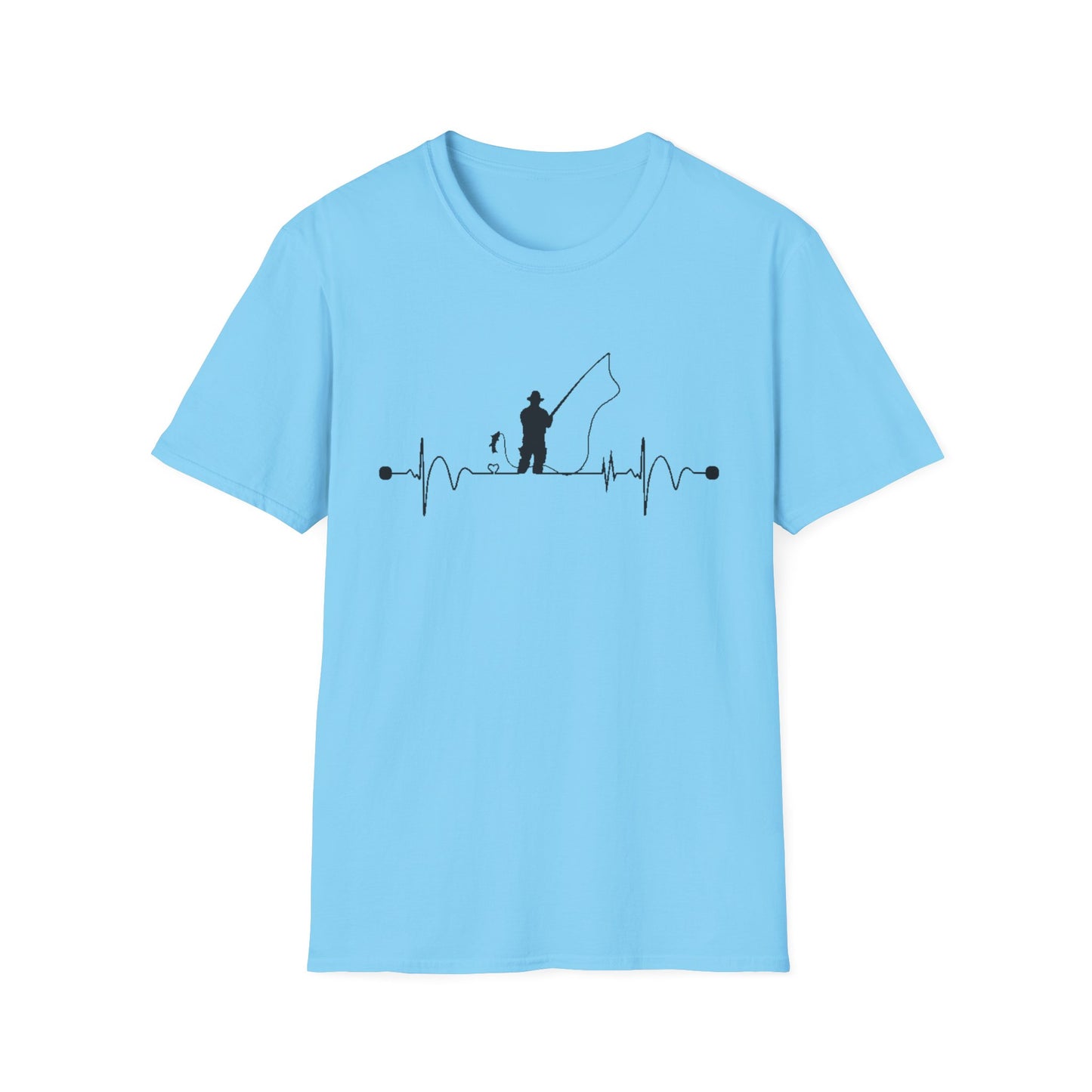 Fishing Heartbeat T-Shirt – Unisex Outdoor Tee & Gift for Nature Lovers or Dad